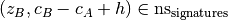 (z_B, c_B - c_A + h) \in \text{ns}_{\text{signatures}}