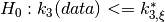 H_0: k_3(data)<=k^*_{3,\xi}